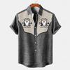 Men's Summer Hawaiian Casual Fashion Social Beach Style Short Sleeved Printed Loose Retro Vacation Shirt Camisas Estampadas