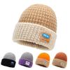 Knitted Hat Autumn and Winter Hat Women's Big Head Circumference Thickened Warm Head Cold Hat Men's Wool Hat Pullover Versatile Pile Hat Pile Hat
