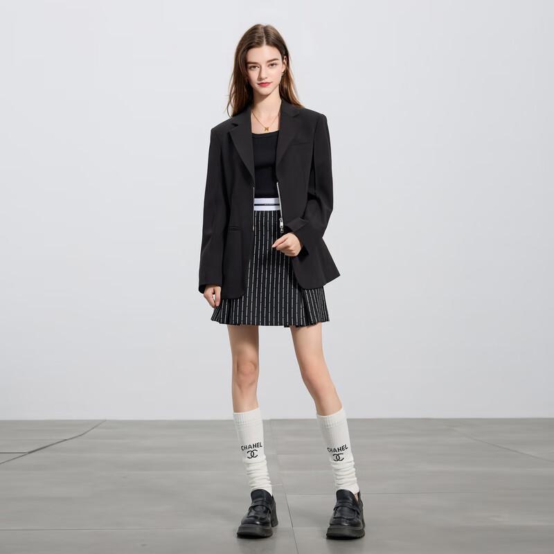 

Женский ретро блейзер Sancai с воротником и длинным рукавом S