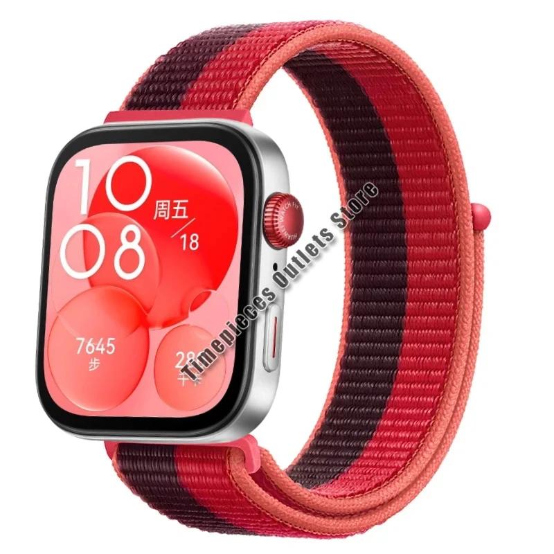 Nylon Loop Strap For Huawei Watch Fit 3 Sport Breathable Replacement Bracelet Wristband For Huawei Watch Fit 3 Belt Accessories