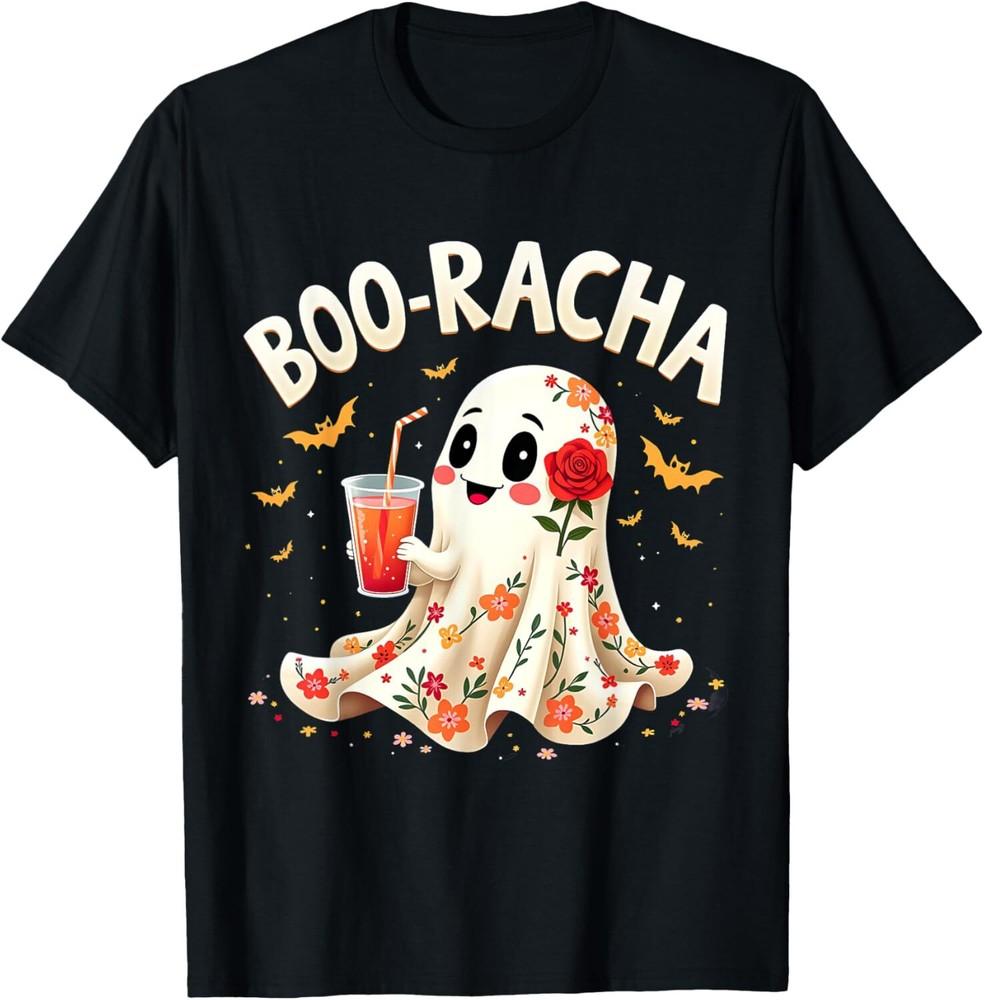 Boo-Racha Cute Ghost Drink Fiesta Halloween Funny Gift Unisex T-Shirt