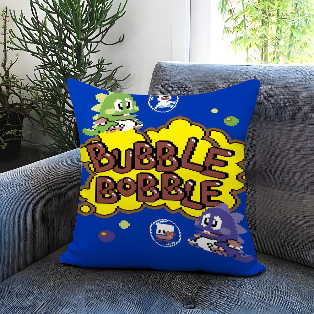 Anime B-Bubble B-Bobble Cushion Cover Comfortable Reversible Pillow Cover Ideal for Car Sofa Bedroom & Beyond