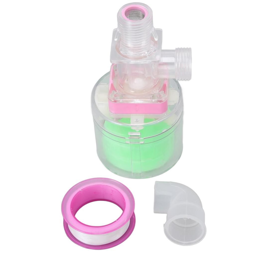 Water Lever Control Valve Transparent Full Automatic Plastic Tower Tank Floating Ball Valve G1/2