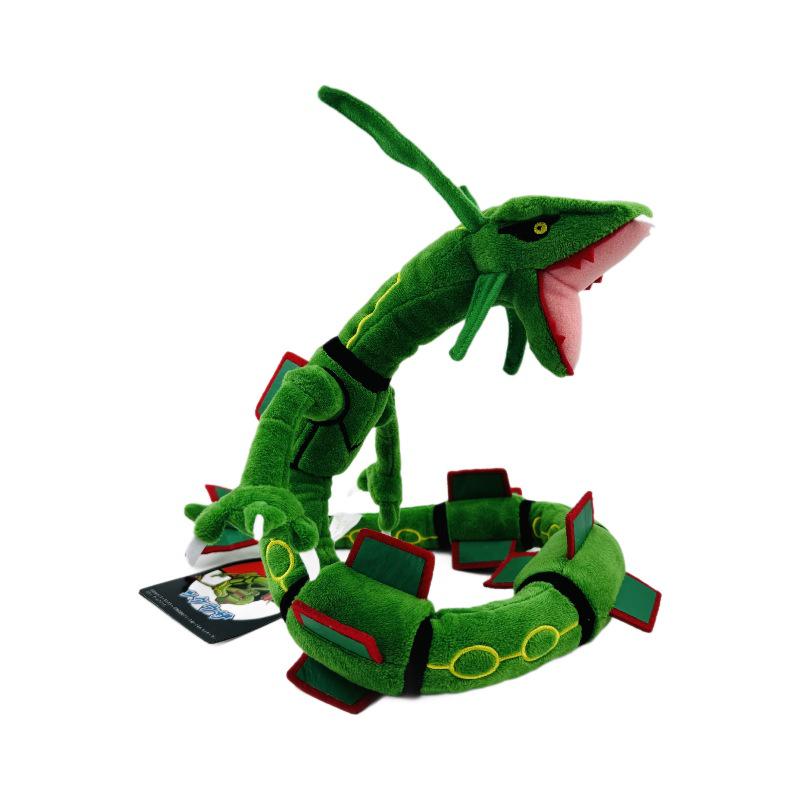 80cm Poseable Rayquaza Green & Black Dragon Plush Doll with Tag