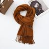 Cotton Solid Color Scarf for Women Winter Warm Wool Cashmere Scarf Autumn and Winter Women's Shawl Scarf Korean Style Atmosphere
