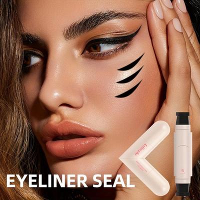Waterproof Twist-Up Eyeliner Stamp Quick-Dry Smudge-Proof Dual-Ended Lazy Girl Eyeliner Pen