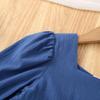 Girls' Fashion Cute Solid-Color Doll-Style Forest-Inspired Long-Sleeve Sweet Dress