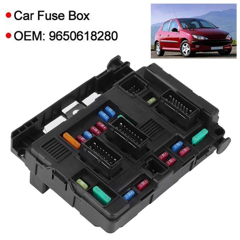 Black Fuse Box For Citroen Xsara Berlingo C2 C3 C5 Peugeot Partner 206 307 9650618280 6500.Y3 6500Y3