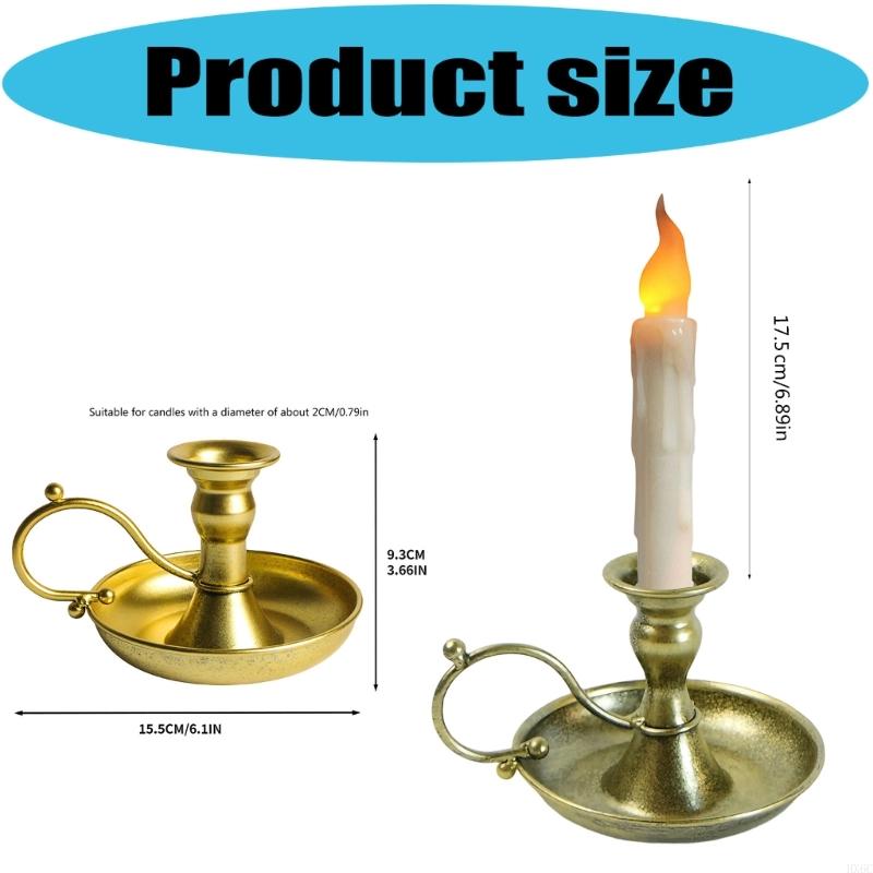 Artistic Metal Candleholder with LED for Romantics Dinner Setting Decors HX6C