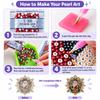 Christmas Acrylic Pearl Ornament Kit, DIY Suncatchers, 3D Mixed Pearls,7.87/9.72Inch Snowflake Santa, Xmas Decor & Gifts