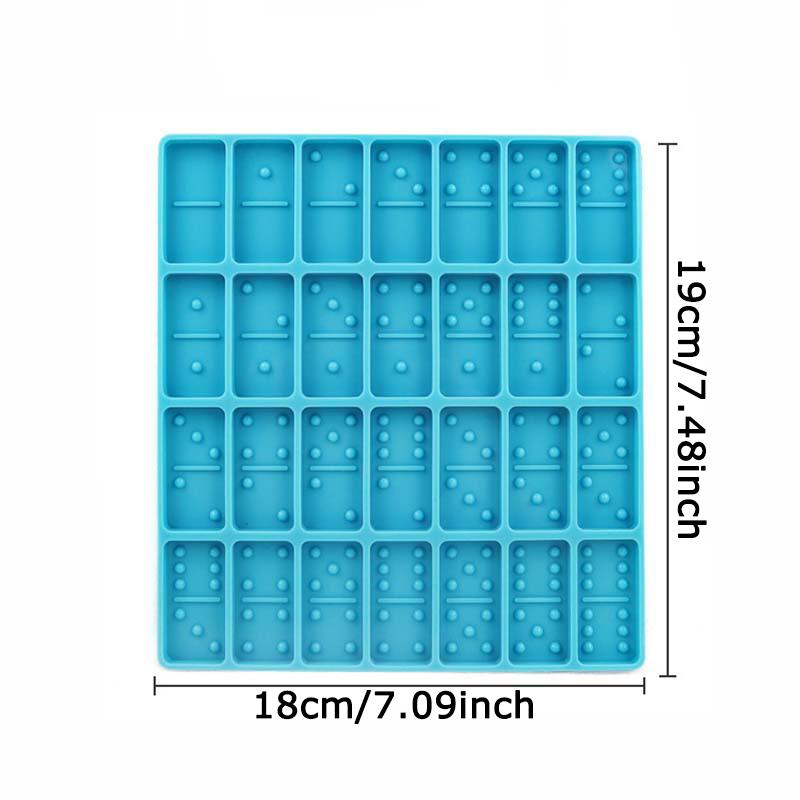 WTEMPO Thick Domino Resin Molds Domino Silicone Molds Round Edges Shiny & No Scratches & Durable DIY Dominoes Making Molds for Festive Party Games