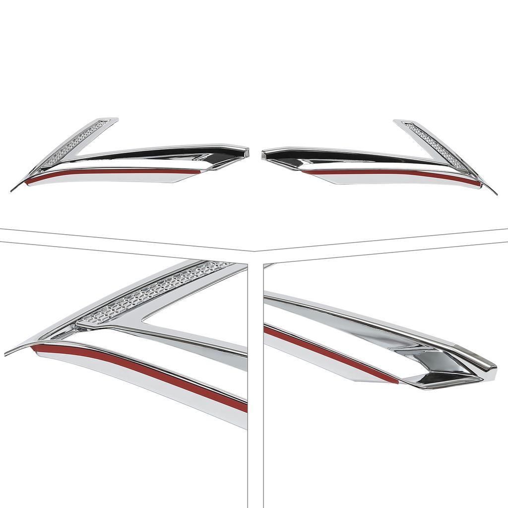 2PCS Front Fog Light Cover Trim for 2025 Honda CR-V, Chrome ABS, Polished Chromium Finish, Stylish & Scratch Resistant