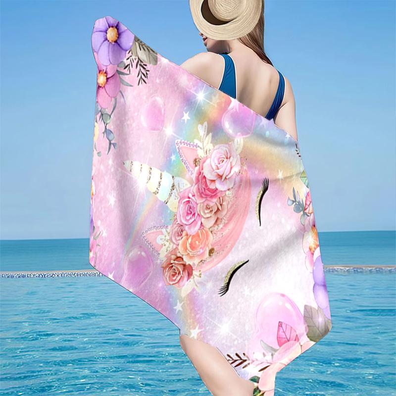 

Magical Unicorn Crescent Moon Beach Towel, Super Soft Microfiber, Gift for Her/Him, Birthday, for Pool, Beach, Travel, Home Decor Fan gifts 70cmx140cm(27x55inch)