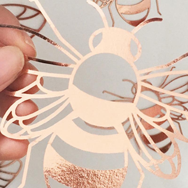 12 Hollow Bee Wall Stickers Home Decor Holiday Party Layout Cardstock Home Decor Window Decals Home Decor