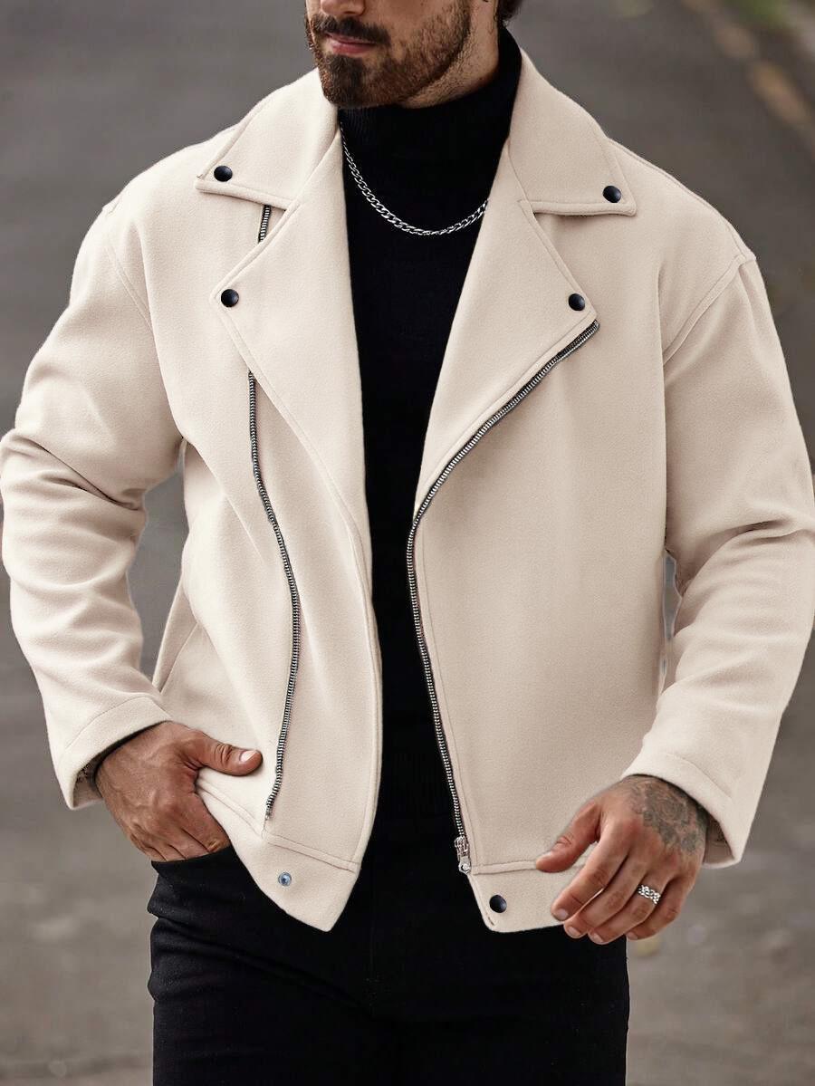

Men s Loose Casual Woolen Coat for Cross-Border Trade XL абрикосовий