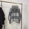 Autumn and Winter Double-sided Wool Coat Coat Women's Woolen Simple and Versatile Commuter Design Bat Cape Fox Hair