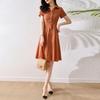 Women's Elegant Polo Collar Shirt Dress
