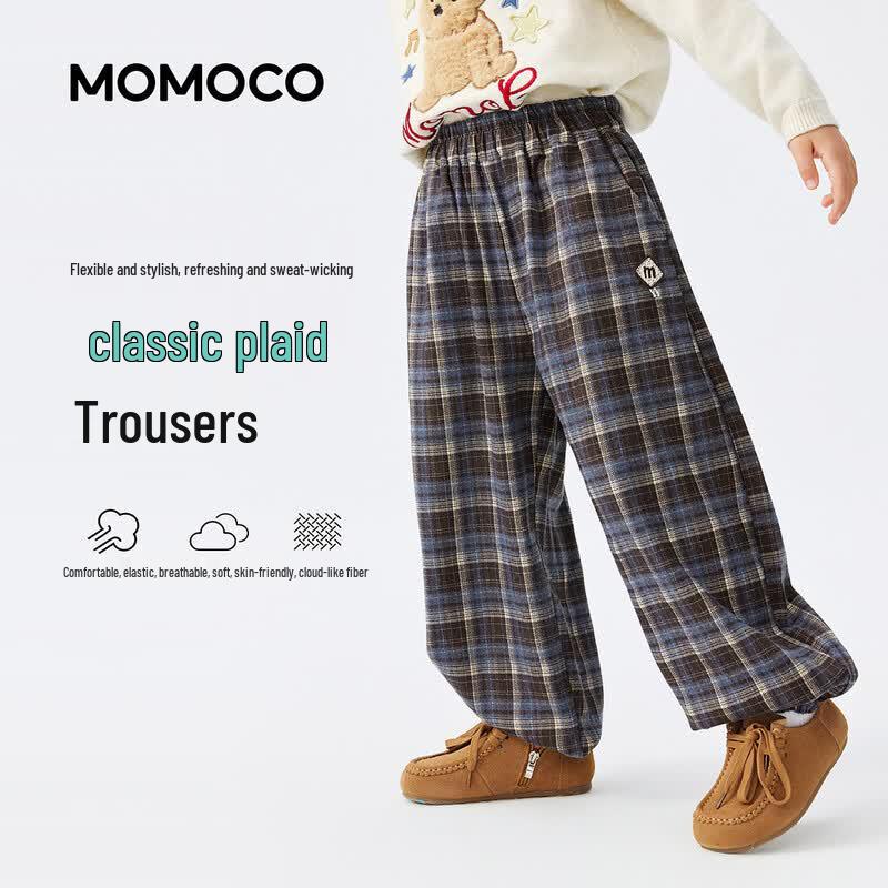 MOMOCO Boys Plaid Casual Pants 120