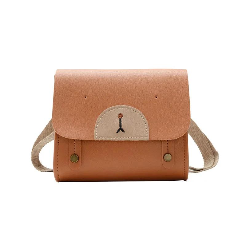 Bear Baby Backpack Bag PU Leather Infant Kindergarten Kids School Bags for Girls Boys Children Shoulder Bag 2-8Y Small Size хаки