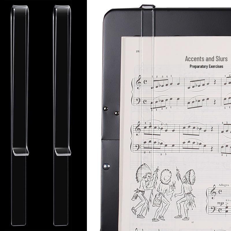 Transparent Music Stand and Sheet Clips - 1 Pair