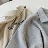 Retro Loose-Fit Long Sleeve Polo Sweatshirt - Spring/Autumn Casual Student Top