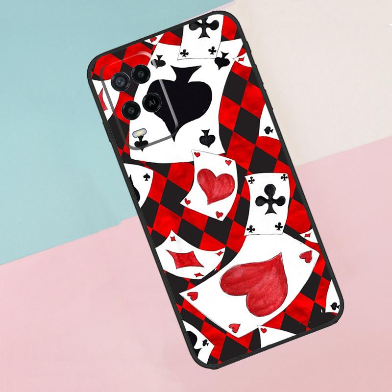 Poker Playing Card For Oppo A40 A60 A80 A18 A38 A58 A78 A98 A79 A16 A76 A96 A15 A74 A94 A54 A77 A17 Phone Case