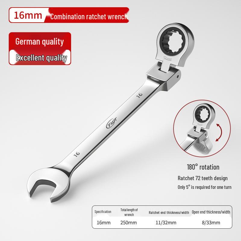 Reversible Double Head Ratchet Wrench Set for Automotive Repair