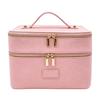 Borsa Cosmetica di Lusso a Doppio Strato di Grande Capacità per Viaggio Manico Superiore Portatile Pelle PU Multi Scomparto Custodia da Toeletta