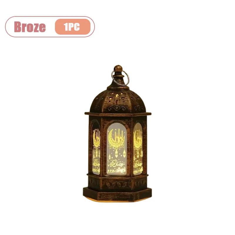 1-10PCS 2026 Ramadan Middle Eastern Vintage Castle Lantern Handheld Candle Holder Candle for Holiday Decoration