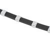 Magnetic Negative Ion Bracelet Waterproof Silicone Sports Bracelet Wristband for Balance Silver Buckle Black