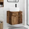 Wall Mounted Washbasin Vanity Unit Reclaimed Wood Look 49 X 44.5 X 65.5 Cm