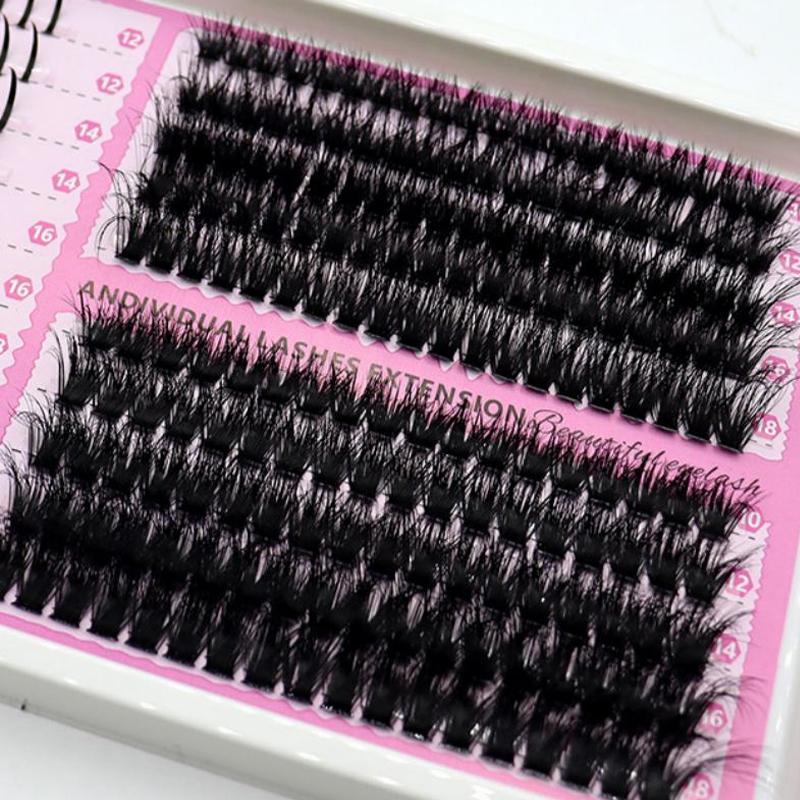 Cluster Lashes Individual Extensions Mixed Tray DIY Eyelash Set Soft Natural Curl Long Lasting for Party and Everyday Use