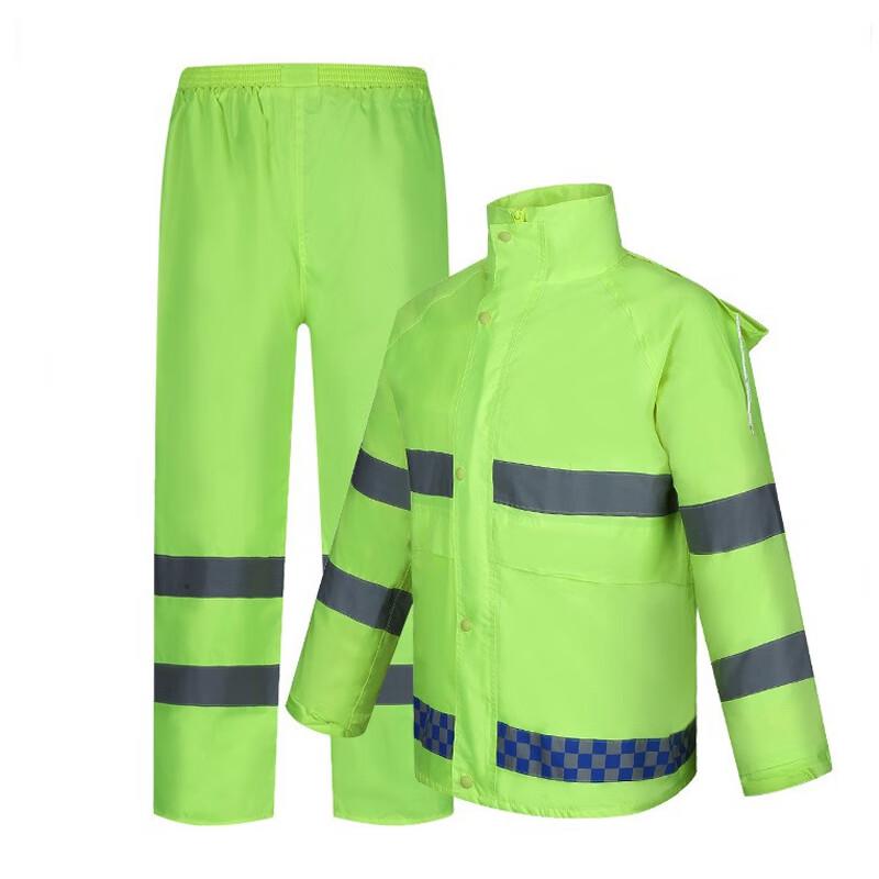 Reflective Traffic Duty Rain Suit XXL флуоресцентный зеленый