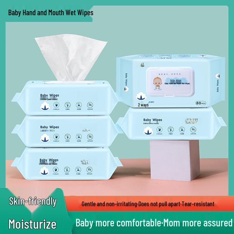 Large Pack Baby Hand & Mouth Wipes - Disposable Wet Wipes for Cleaning