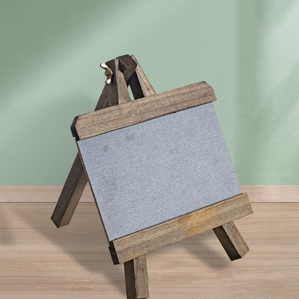 Collapsible Desktop Memo Board Mini Small Wooden Blackboard Erasable Chalkboard  Child-Safe