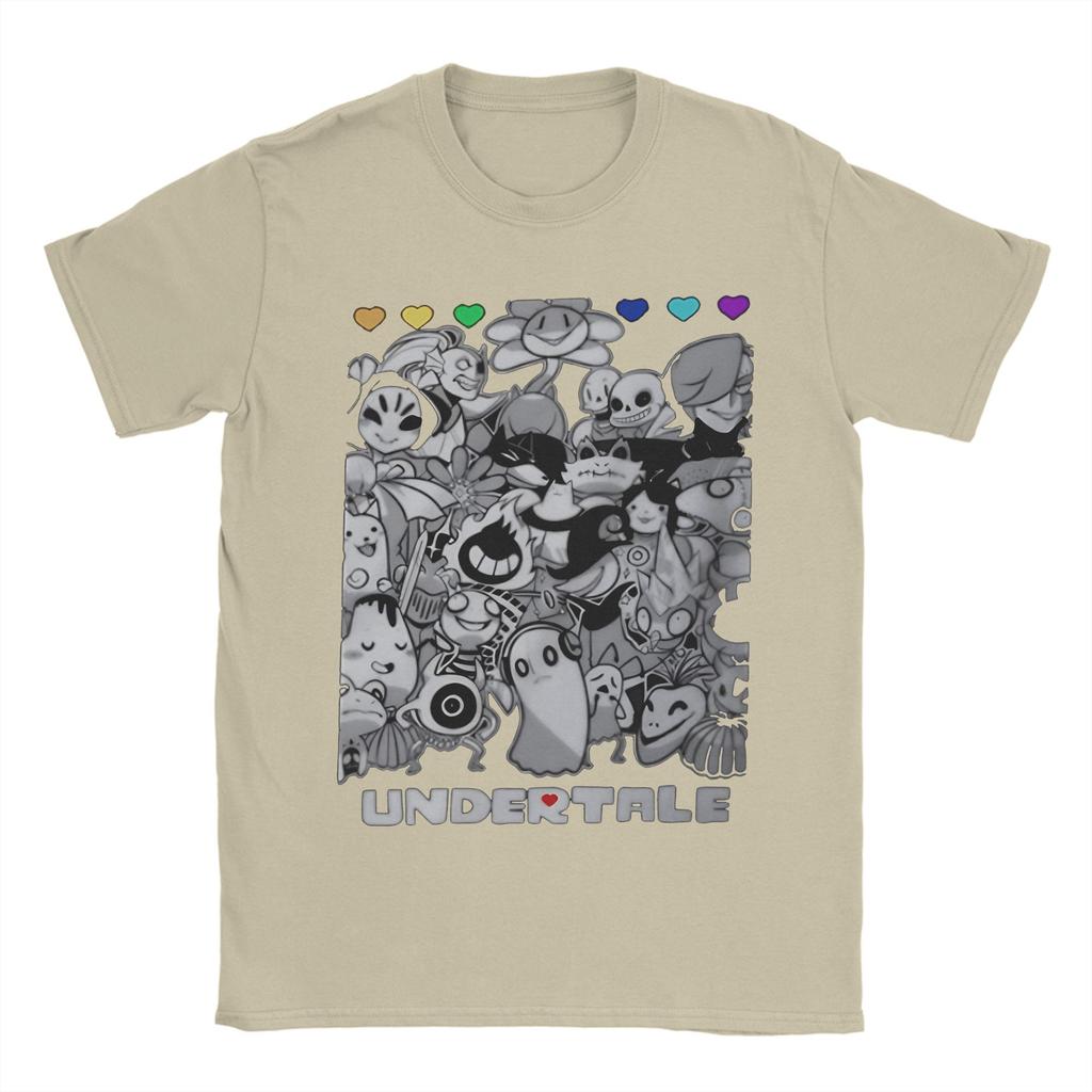 Game Undertale T Shirts Men Cotton Humorous T-Shirts Round Neck Tee Shirt Short Sleeve Clothes Gift