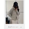 Women Loose Hooded Thickened Knit Sleeve Spliced Padded Winter Cotton Coat