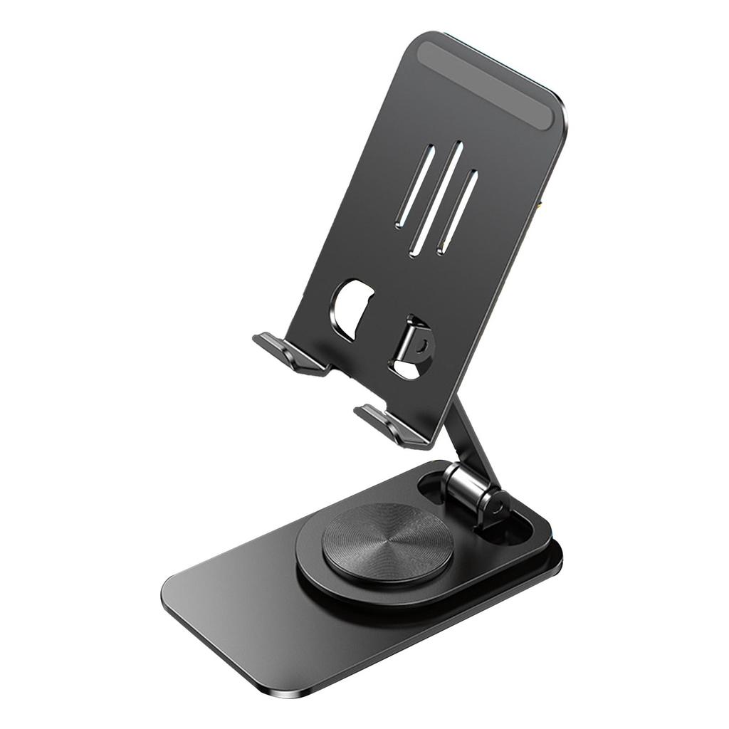 Phone Holder 360 Degrees Rotation Height Adjustable Foldable Portable Metal Desk Phone Dock Holder for