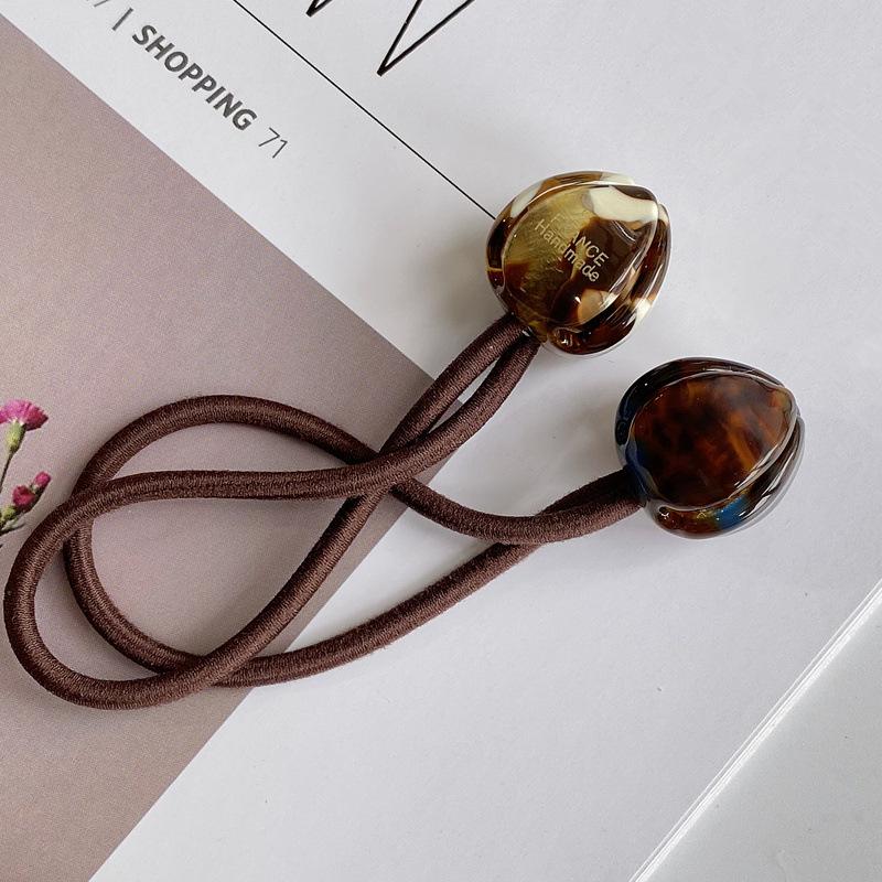 Fashion Acrylic Tulip Flower Hair Rope for Women Simple High Ponytail Elastic Acetate Hair Rope Hairbands Hair Accessories
