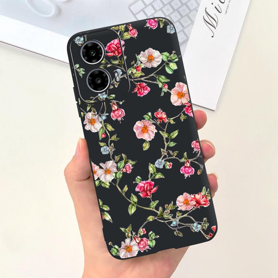 For Moto G34 5G Case Soft Silicone Shockproof Women Daisy Flower Back Cover for Motorola Moto G24 Power TPU Capas for Moto G04
