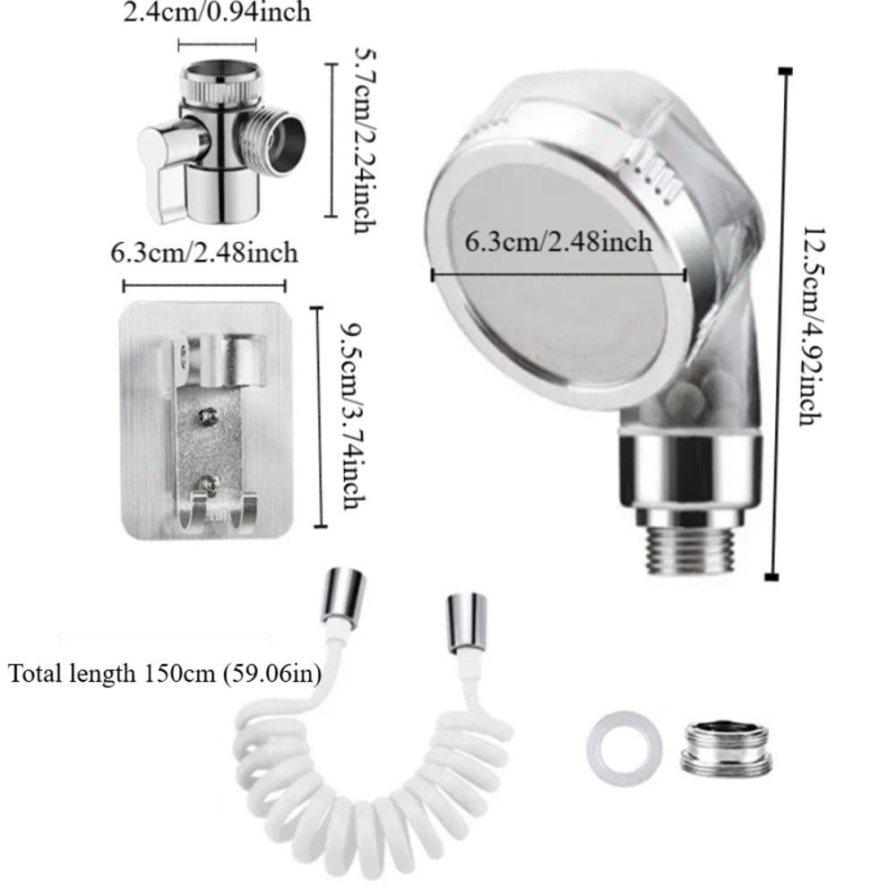 Filterable Water Tap Connector Hangable Kitchen Sink Splitter Shower Head  Hair Salon