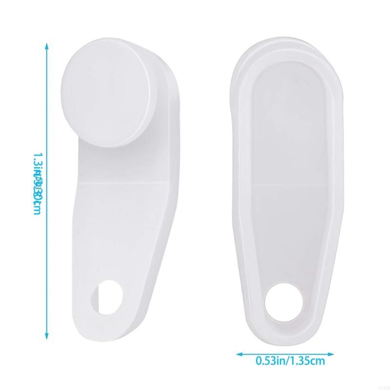 62KD Curtain Installation Set with 30/60Pcs White Traverses Rod Slides Gliders Curtain Track Gliders Hook for Home and Office