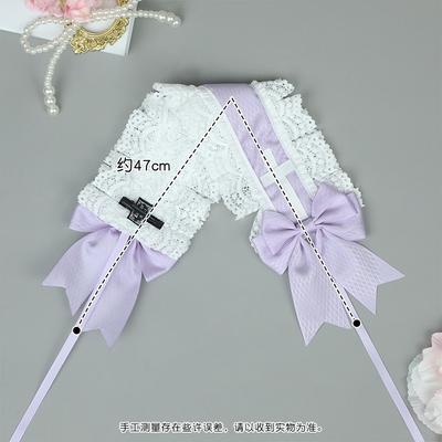 Handmade Bow Lace Headband Girl Lolita Hairpin Soft Cute Two-dimensional Headgear Cute Girl Hair Accessories