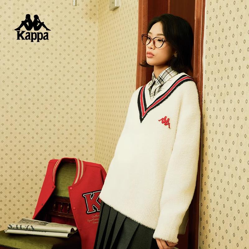 Kappa Women s Striped Color-Block Fuzzy Knit Pullover Sweater XL 6360₽