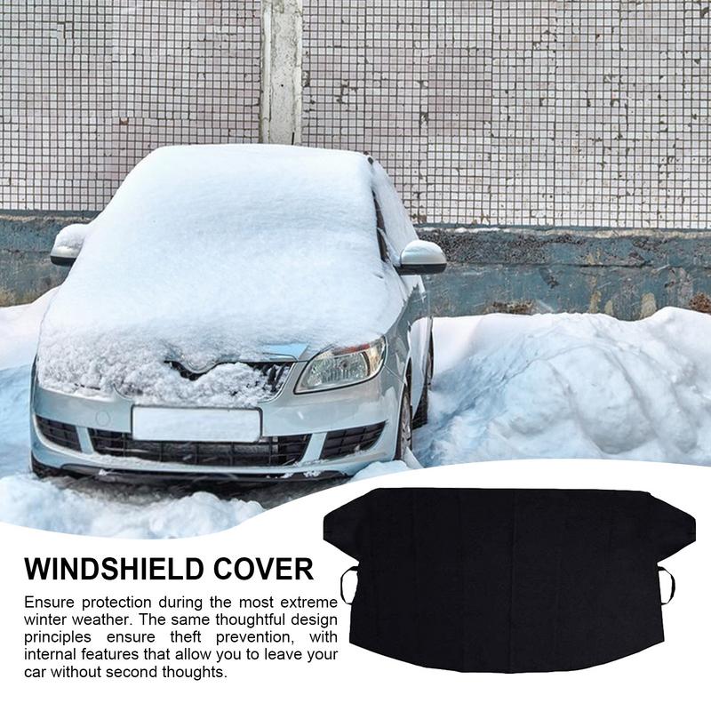 Snow Cover For Car Weatherproof 600D Oxford Magnetic Car Windshield Snow Cover All-Season Frost Guard Windshield Cover For Cars