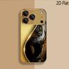 Golden Tiger Patterned tempered glass design for iPhone16 17 ProMax 1514 1312 11ProMax Phone Case Camera Cover Shockproof Hard B