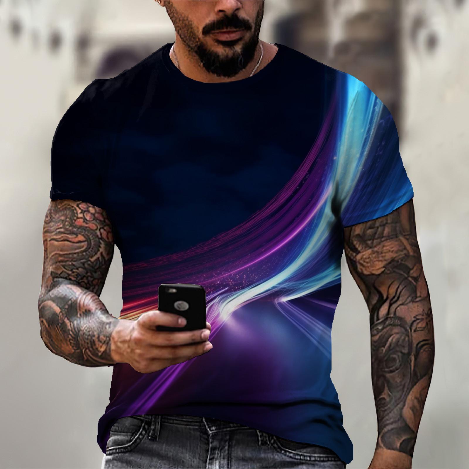 Мужская футболка с коротким рукавом и принтом — фото 7