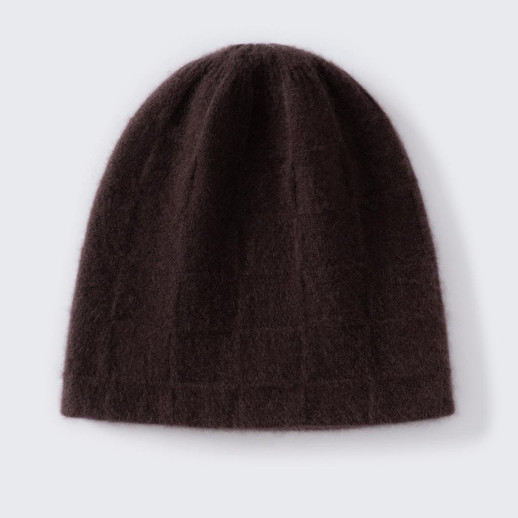 Autumn and Winter Double-strand% Pure Cashmere Knitted Hat Men's and Women's Retro Warm Casual Versatile Square Hat