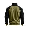 Men's Colorblock Half Zip Stand Collar Sweatshirt Men's Sports Large Size Casual Stand Collar Sweatshirt