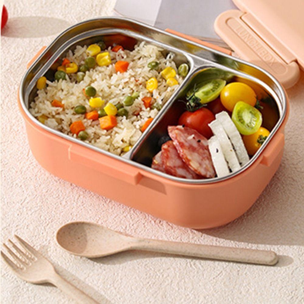 Stainless Steel Divides Food Container Sealed Food Storage Crisper Insulation Lunch Box  Travel